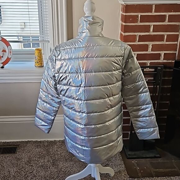 NWT J. McLaughlin silver puffer jacket - Picture 2 of 12